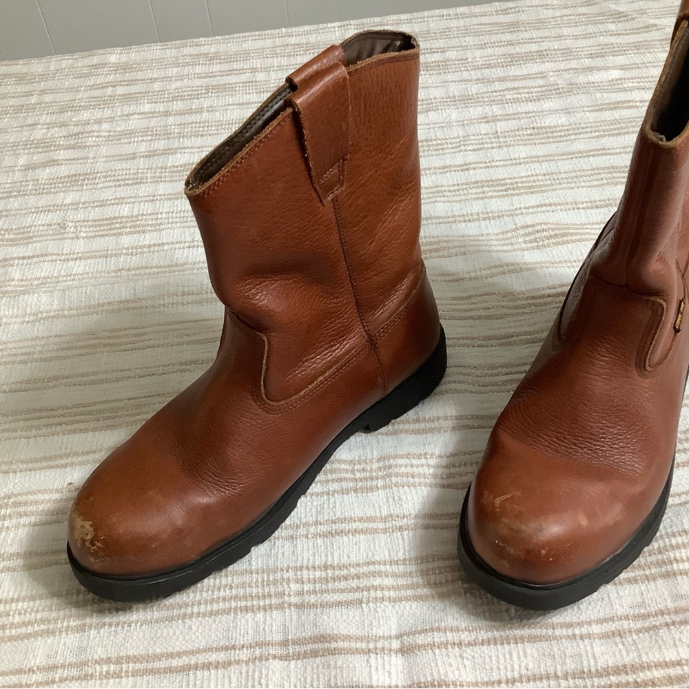 Steel toe Men's Brown Leather Boots work size 11.